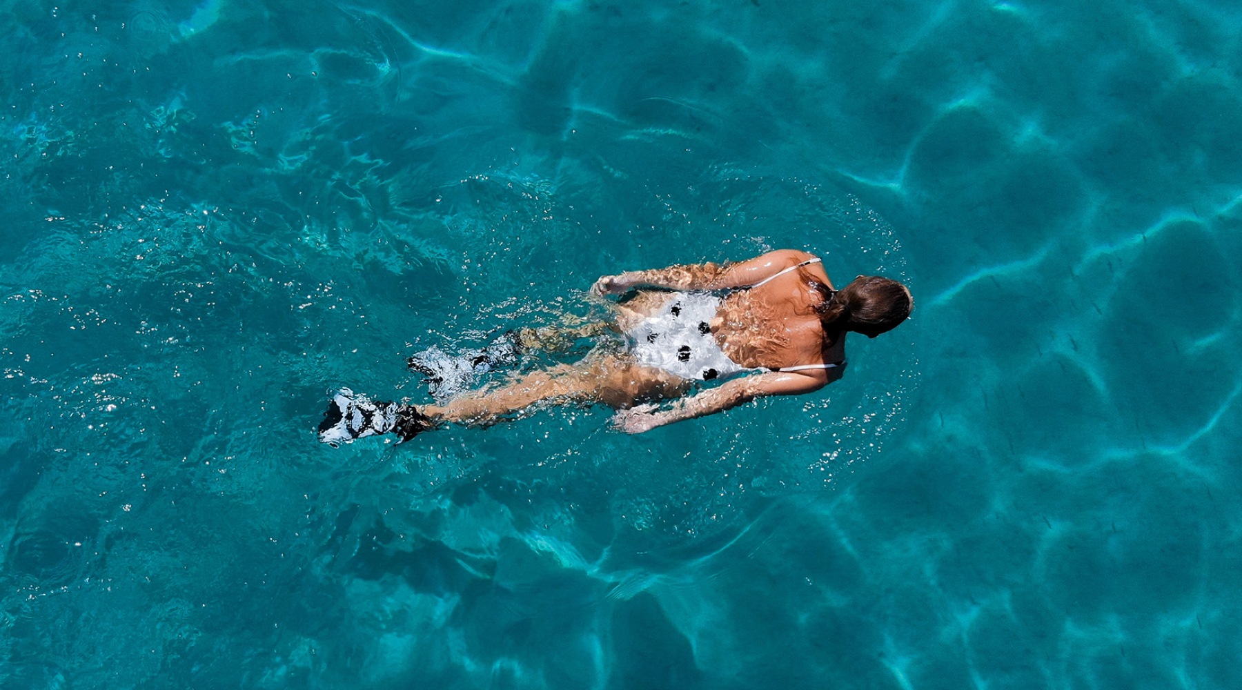 a person swimming