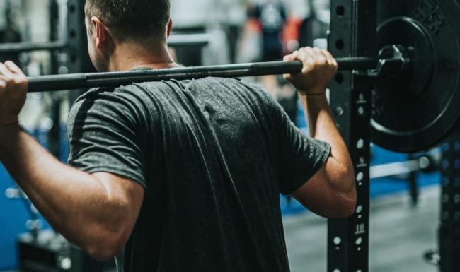 a man working out in a gym